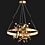 Iridescent Coin Chandelier 3D model small image 1