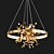 Iridescent Coin Chandelier 3D model small image 2