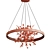 Iridescent Coin Chandelier 3D model small image 4