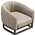 Elegant Heston Leather Tub Chair 3D model small image 2