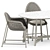 Elegant Chopstix Collection: Armchair, Side Chair, Dining Table 3D model small image 2