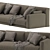 Poliform Paris Seoul Modern Sofa 3D model small image 6