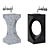 Modern Pedestal Sink: Realistic Model 3D model small image 1