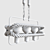 Vitaluce V4381-1/3 Rectangular Pendant Chandelier 3D model small image 4