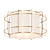 Elegant Aged Brass LED Ceiling 3D model small image 1