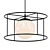 Modern Black LED Hanging Lamp 3D model small image 1