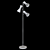 Nalati Industrial 3-Light Tree Floor Lamp 3D model small image 2