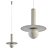 Sleek Beta Pendant Light 3D model small image 2