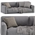 Modern Poliform Paris Seoul 2-Seat Sofa 3D model small image 2