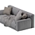 Modern Poliform Paris Seoul 2-Seat Sofa 3D model small image 3