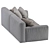 Modern Poliform Paris Seoul 2-Seat Sofa 3D model small image 4