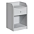 HAUGA IKEA Bedside Table - Gray or White 3D model small image 3