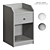 HAUGA IKEA Bedside Table - Gray or White 3D model small image 4