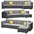 Finnala Corona: Stylish 3-seater Sofa 3D model small image 1