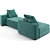 Fendi Casa One Sofa: Angular Peninsula Design 3D model small image 13