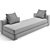 Fendi Casa One Sofa: Angular Peninsula Design 3D model small image 14