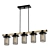 Industrial Iron Linear Chandelier 3D model small image 1