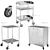 Versatile Hospital Trolley 3D model small image 3