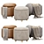 Louise Ottoman Set: Stylish Storage Solution 3D model small image 1