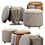 Louise Ottoman Set: Stylish Storage Solution 3D model small image 2