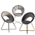 Chic Accent Chair: Duhome Velvet Padded 3D model small image 5
