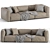 Poliform Shangai Leather Sofa 3D model small image 1