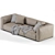 Poliform Shangai Leather Sofa 3D model small image 3