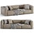 Poliform Shangai Leather Sofa 3D model small image 8