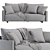 Gimmarp 3-Seater Sofa: Space-Saving Comfort 3D model small image 1