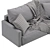 Gimmarp 3-Seater Sofa: Space-Saving Comfort 3D model small image 2