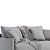 Gimmarp 3-Seater Sofa: Space-Saving Comfort 3D model small image 6
