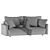 Gimmarp 3-Seater Sofa: Space-Saving Comfort 3D model small image 7