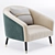 Elegant Comfort Armchair 3D model small image 1