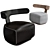 Elegant Moby Dick Dining Chair 3D model small image 3