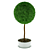 Elegant Top Trim Decorative Tree 3D model small image 1