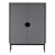 Modern Grey Wardrobe UNO 3D model small image 2