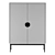 Modern Grey Wardrobe UNO 3D model small image 3