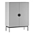 Modern Grey Wardrobe UNO 3D model small image 4