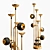 Sleek Brass Glass Floor Lamp 3D model small image 5