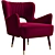Elegant Munna Babe Armchair 3D model small image 1