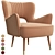 Elegant Munna Babe Armchair 3D model small image 6