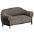 Modern Fender 2 Seater Sofa 3D model small image 1