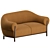 Modern Fender 2 Seater Sofa 3D model small image 2