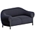 Modern Fender 2 Seater Sofa 3D model small image 3