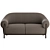 Modern Fender 2 Seater Sofa 3D model small image 6