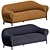 Modern Fender 3-Seater Sofa 3D model small image 1