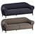 Modern Fender 3-Seater Sofa 3D model small image 5