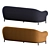 Modern Fender 3-Seater Sofa 3D model small image 7