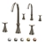 Stella Titian 3-Hole Washbasin Mixer 3D model small image 1