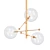 Sleek Brass Pendant Light 3D model small image 1